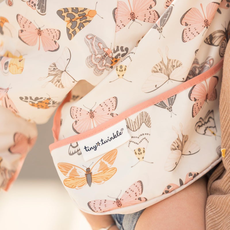 Tiny Twinkle Long Sleeve Bib for Babies & Toddlers - Waterproof Smock Bib for Eating - Machine Washable & Mess-Proof, Baby Feeding Essential & Shower Must-Have(Flutter, 6-24M) - Image 3